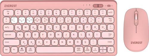 Lumi Km-Bt903 Pembe 3İn1 3 Bt + 2.4 1600Dpi Q Kablosuz Klavye + Mouse Set