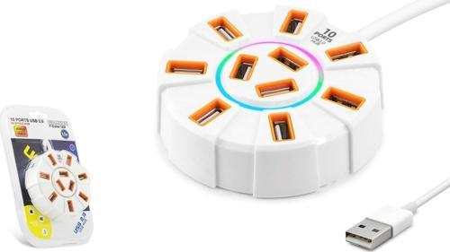 Hdx7034 Usb Hub 10-Usb 1.2M Beyaz