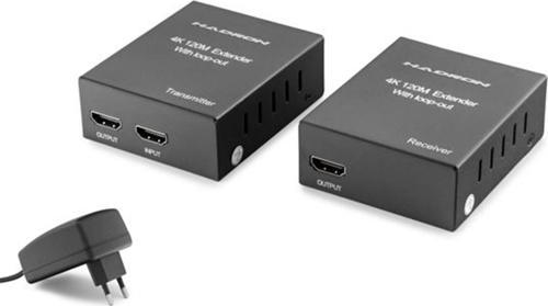 Hdx1368 120M Hdmi Extender Loop Out 4K Siyah