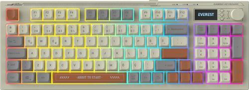 Kb-79 Silent Pro Gri-Gri Mavi-Kahve Sessiz Rgb Q Membrane Oyuncu Klavyesi Kablolu