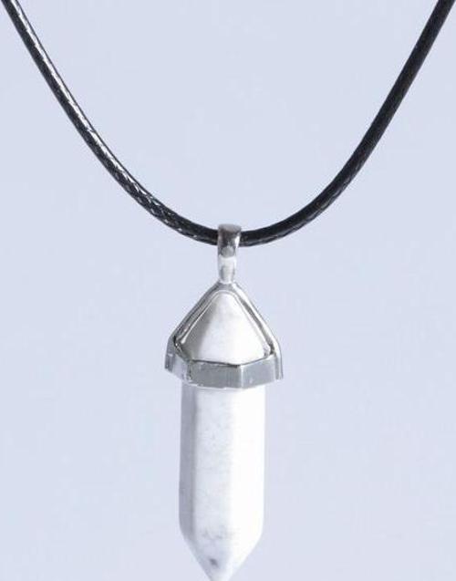 Doğal Havlit Lazuli Doğal Taş Erkek& Kadın Kolye (DERİ ZİNCİR HEDİYELİ)