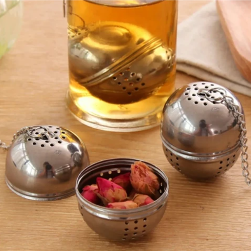 Top Model Çelik Çay ve Bitki Çayı Demleme Süzgeci – Paslanmaz Çelik Küre Demlik Süzgeç