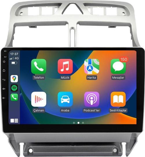 Peugeot 307 Android Multimedya Sistemi (2001-2008) 4+64 GB 2K QLEDUyumlu