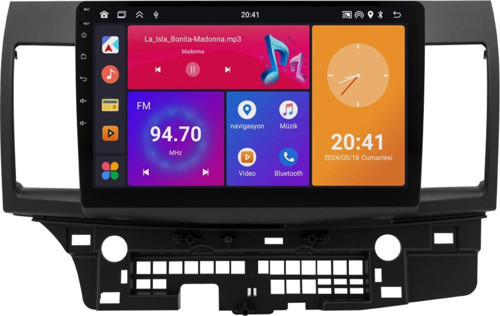 Mitsubishi Lancer Android Multimedya Sistemi (2008-2019) 4+64 GB 2K QLED (yazılımsal)
