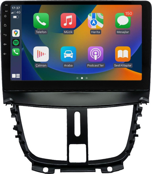 Peugeot 207 Android Multimedya Sistemi (2006-2012) 6+64 GB 4K OLED Uyumlu (yazılımsal)