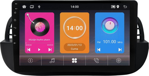 Fiat 500 Multimedya Sistemi (2008-2014) 8+128 GB 4K OLED (yazılımsal)
