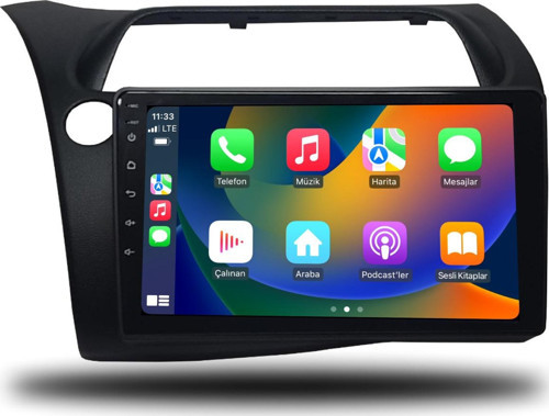 Honda Civic HB Euro 2007-2012 4+64 GB Android Multimedya sistemi teyp (yazılımsal)
