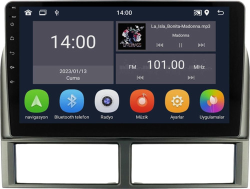 Jeep Cherokee Uyumlu Android Multimedya Sistemi (1999-2005) 4+64 GB (yazılımsal)