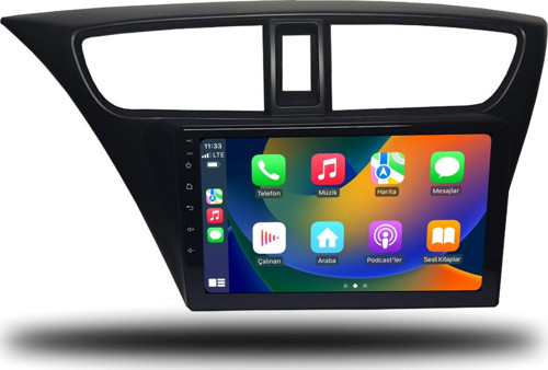Honda Civic Uyumlu HB Euro 2013-2017 4+64 GB Android Multimedya sistemi (yazılımsal)