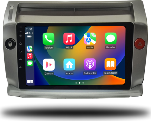 Citroen C4 2005-2010 8+128 GB 4K OLED Uyumlu Andorid Multimedya teyp (yazılımsal)