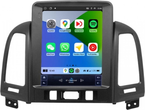 Hyundai Santa Fe 9.7 inç 2006-2007 Tesla Uyumlu Carplay Androidauto Android Multimedya Sistemi (yazılımsal)