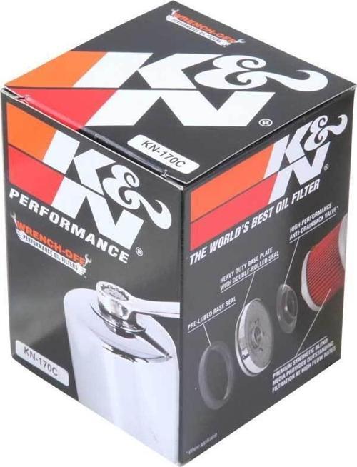 KN-170C 2004-2019 Harley-Davidson Sportster Roadster XL1200R Yağ Filtresi