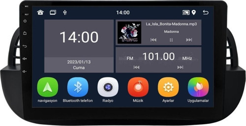 Fiat 500 Multimedya Sistemi (2008-2014) 4+64 GB (yazılımsal)