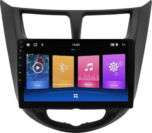 Hyundai Accent Blue Uyumlu Android Multimedya Sistemi (2011-2017) 4+64 GB 2K QLED (yazılımsal)