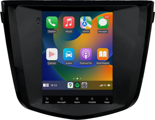 Nissan Qashqai Android Multimedya Sistemi (2015-2020) Tesla 4K OLED (yazılımsal)