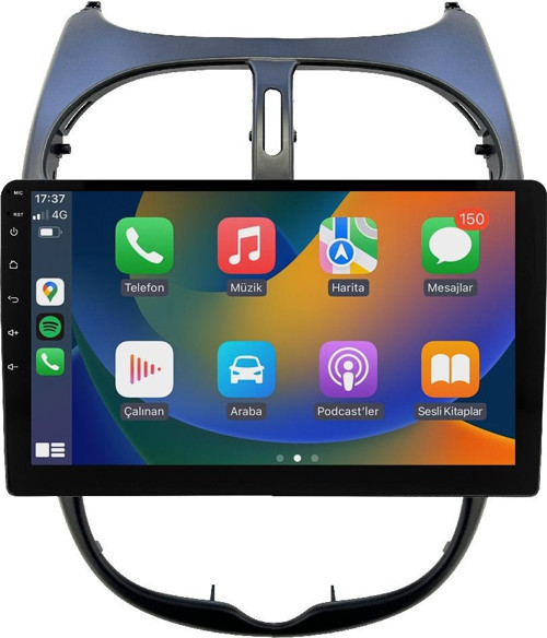 Peugeot 206 Android Multimedya Sistemi (2006-2011) 6+64 GB 4K OLED teyp (yazılımsal)