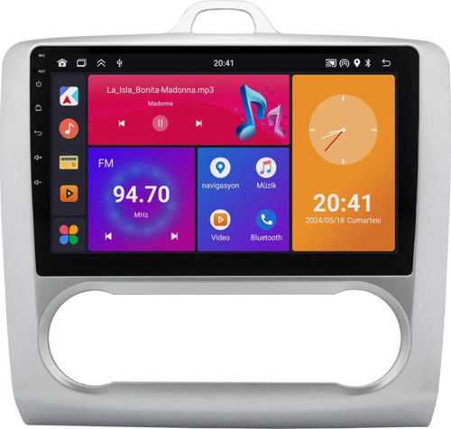 Ford Focus 2 Android Multimedya Sistemi (2006-2011) DİGİTAL KLİMA 8+128 GB (yazılımsal)