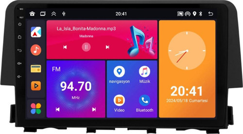 Honda Civic FC5 Uyumlu Android Multimedya Sistemi (2016-2021) 8+128 GB (yazılımsal)