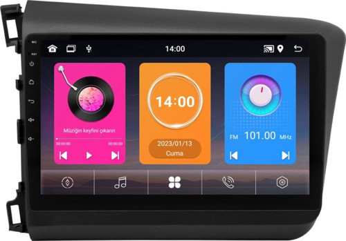 Honda Civic FB7 Uyumlu Android Multimedya Sistemi (2012-2016) 8+128 GB 4K OLED (yazılımsal)