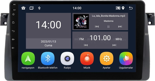 BMW 3 Serisi E46 Uyumlu Android Multimedya Sistemi (1997-2005) 4+64 GB (yazılımsal)