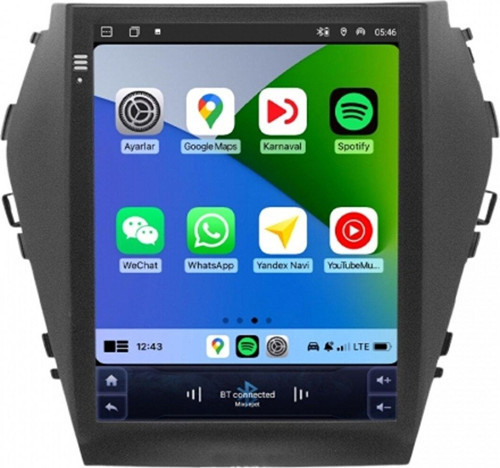 Hyundai Santa Fe 9.7 inç 2012-2016 Uyumlu Tesla Carplay Androidauto Android Multimedya Sistemi (yazılımsal)