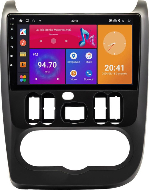 Dacia Logan Uyumlu Android Multimedya Sistemi (2009-2012) 6+64 GB (yazılımsal)
