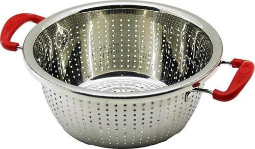 24cm Plastik Kulplu Çelik Sepet Metal Süzgeç