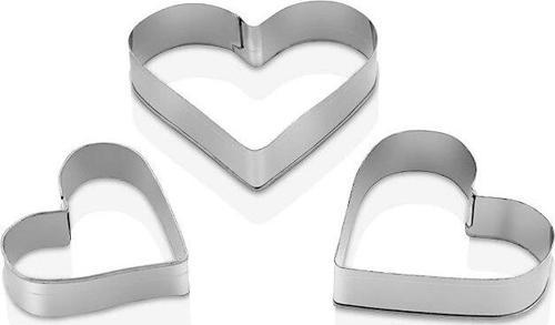 3 Boy - Kalp Metal Kurabiye Kalıp