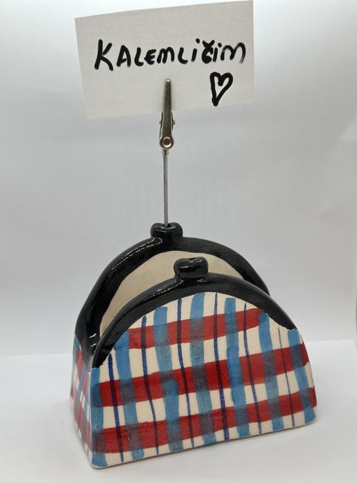 Kalemlik, Kalem Çantası – El Yapımı Seramik Çok Amaçlı Dekoratif Ürün