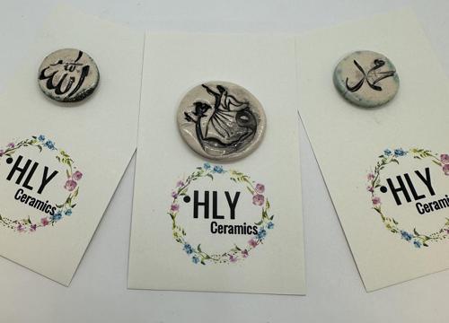 Allah - Derviş - Muhammed Seramik Charm Seti