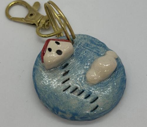 SERAMİK DENİZ EVİ ANAHTARLIK