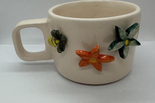 SERAMİK MIKNATIS 3LÜ CHARMLI ÇİÇEK VE ARI 