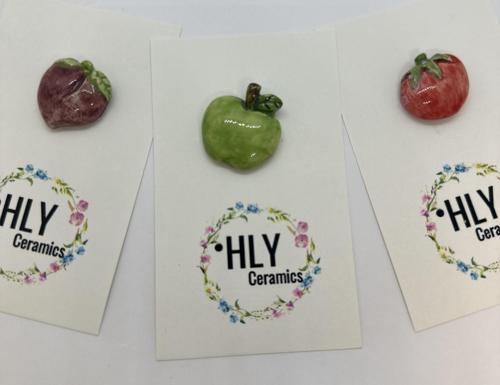 Bahçe Meyveleri Seramik Charm Seti