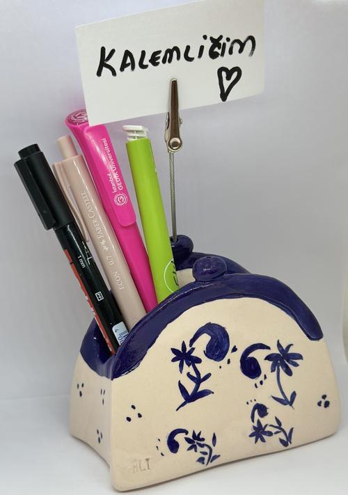 Kalemlik, Kalem Çantası – El Yapımı Seramik Çok Amaçlı Dekoratif Ürün