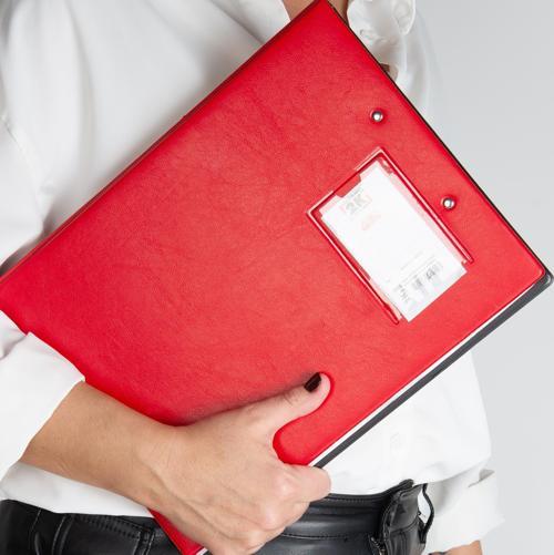 Evrak Sunum Firma Klasörü Sekreterlik Çift Mekanizmalı A4 Ring Binder File 250 Yaprak Kapasiteli 23x31 cm. KIRMIZI