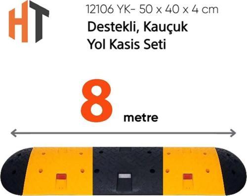 Destekli, Kauçuk Yol Kasisi Seti 8 Metre