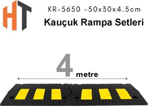 Kauçuk Rampa Set, Otopark Rampası, Kaldırım Rampası 50X30X4,5 Cm 4 Metre