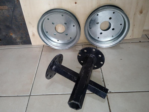 400X8 Ebat Teker Jant Ve Aks Takımı Sağ - Sol