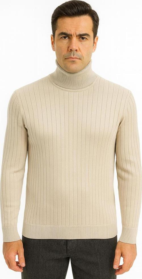 Huffa Desenli Erkek Slim Fit Boğazlı Erkek Triko-7431