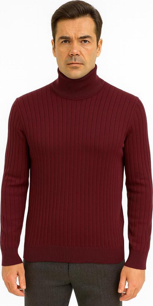 Huffa Desenli Erkek Slim Fit Boğazlı Erkek Triko-7431