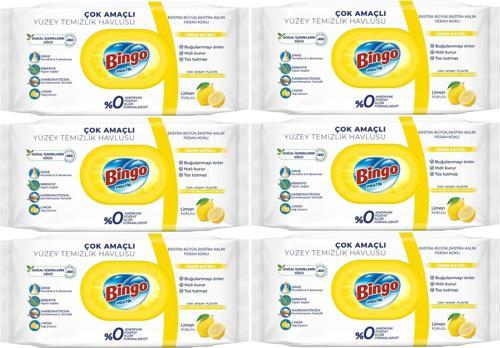 Clean Yüzey Temizlik Havlusu 96 Yaprak Limon Kokulu Plastik Kapaklı (6 Lı Set) 576 Yaprak
