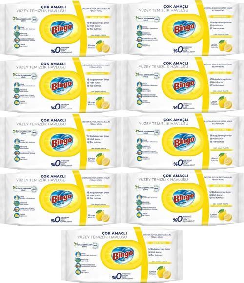 Clean Yüzey Temizlik Havlusu 96 Yaprak Limon Kokulu Plastik Kapaklı (9 Lu Set) 864 Yaprak