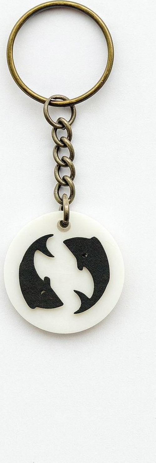 Balık Burcu NFC Anahtarlık – Akıllı Temassız Bağlantı Özellikli Burç Anahtarlığı (3,5 cm)