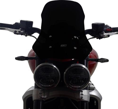 Triumph Rocket 3 R / GT 2010-2023 Uyumlu Ön Cam Siyah