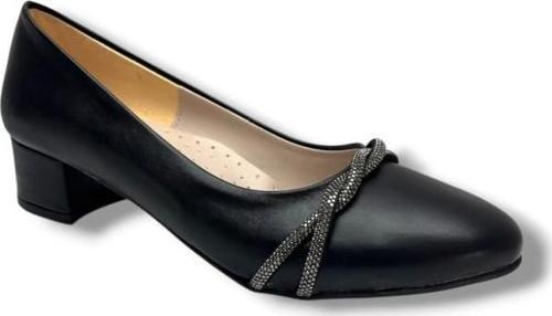 456-26 Cilt Deri Kısa Kalın Topuklu Kadın Ayakkabı 41-42