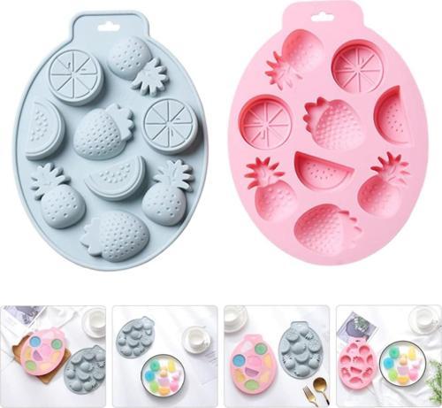Silikon Meyve Figürleri Şeker Hamuru Ve Jelibon Kalıbı 9 Lu