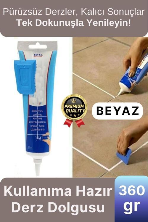 Profesyonel Kolay Kullanıma Hazır Zemin Duvar Onarma Gaga Uçlu Tüp Fayans Arası Derz Dolgu Beyaz