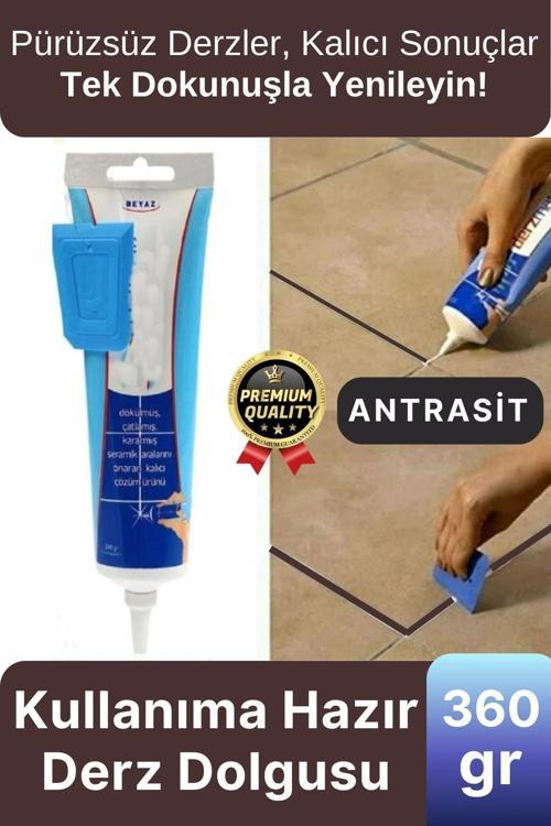 Profesyonel Kolay Kullanıma Hazır Zemin Duvar Onarma Gaga Uçlu Tüp Fayans Arası Derz Dolgu Antrasit