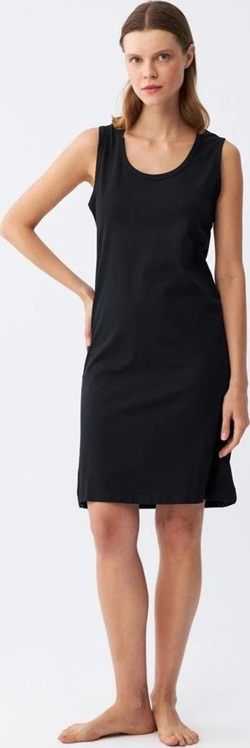 Giyim Kadın Kalın Askılı Penye Gecelik Siyah