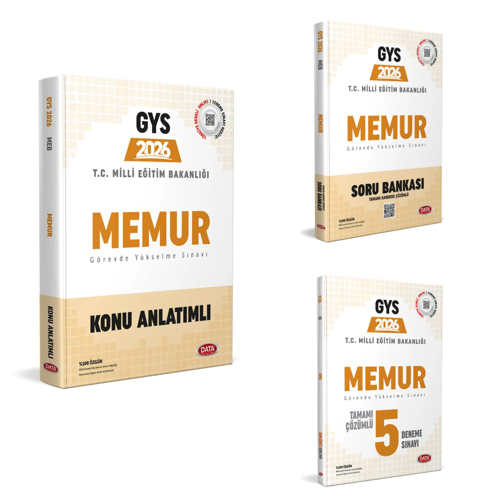 Data 2026 GYS Milli Eğitim Bakanlığı Memur Konu + Soru + Deneme Seti Data Yayınları